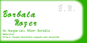 borbala mozer business card